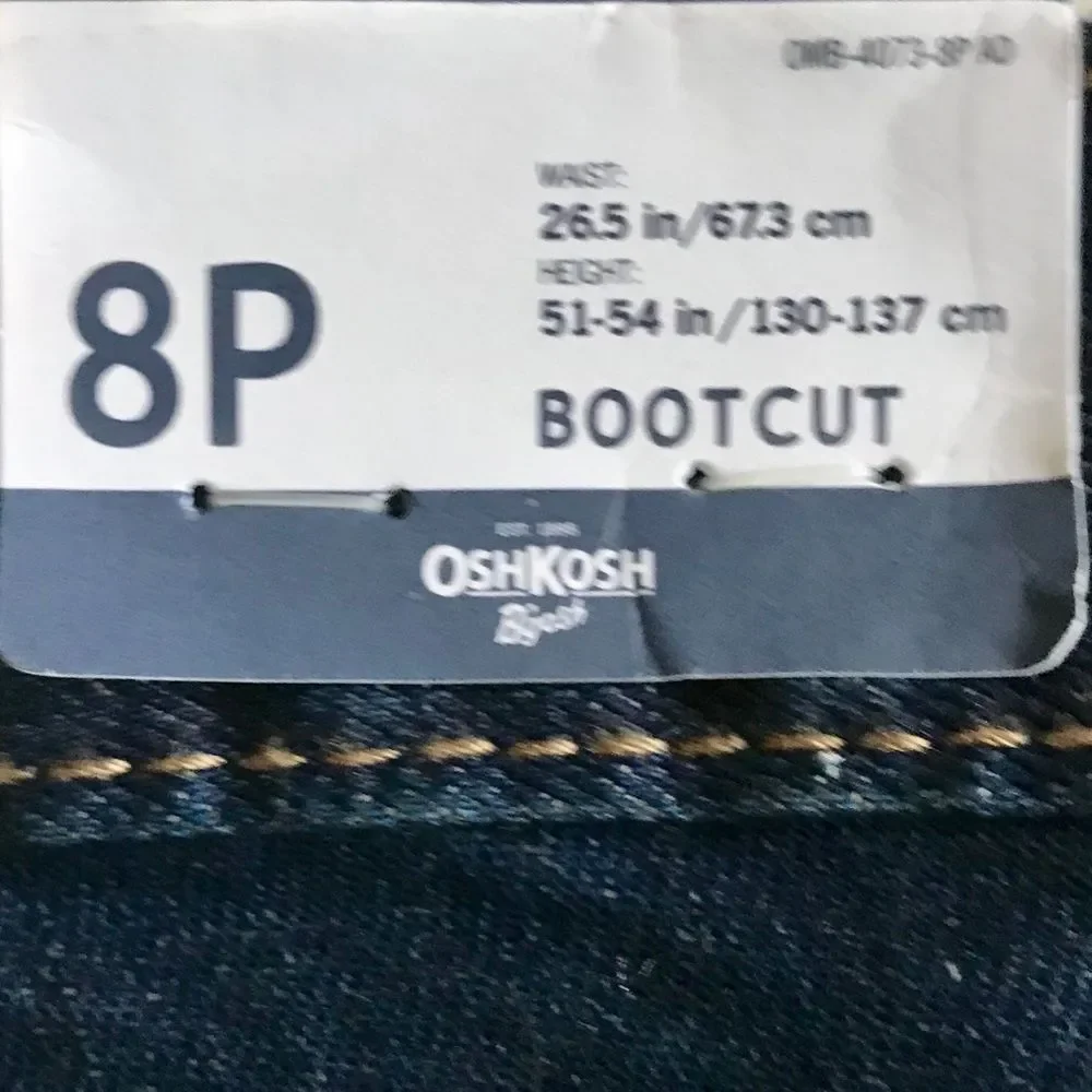 NWT OshKosh B’Gosh Boot Cut Girl’s Blue Jeans Sz 8P